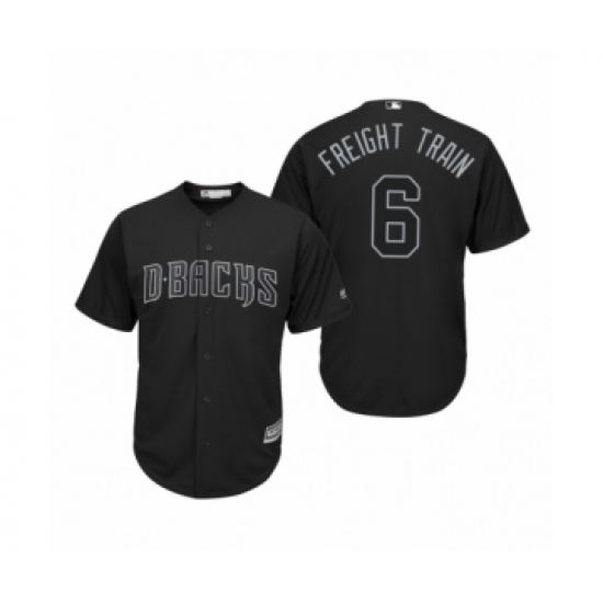 Men's Arizona Diamondbacks #6 David Peralta Freight Train Black 2019 Players' Weekend Replica Jersey - Ujersey