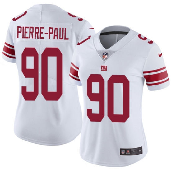 Women's Nike New York Giants #90 Jason Pierre-Paul Elite White NFL Jersey - Ujersey