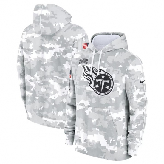Men's Tennessee Titans 2024 Arctic Camo Salute To Service Club Fleece Pullover Hoodie - Ujersey
