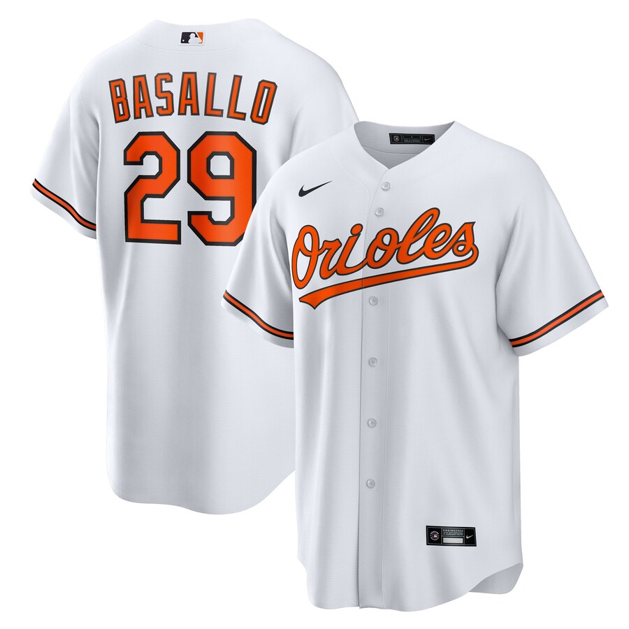 Youth Baltimore Orioles Samuel Basallo Nike White Home Replica Jersey - Ujersey