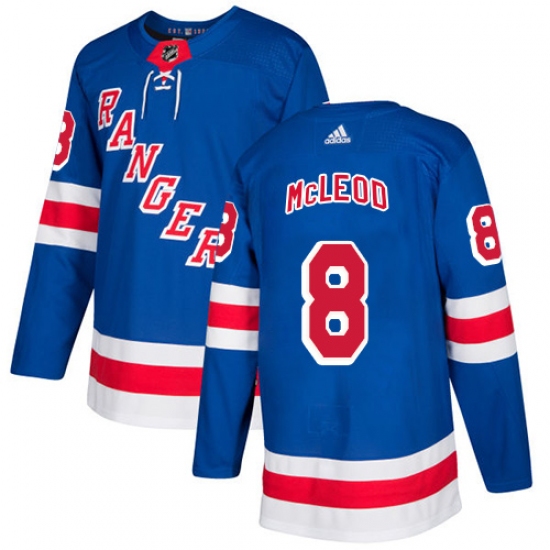 Men's Adidas New York Rangers #8 Cody McLeod Authentic Royal Blue Home NHL Jersey - Ujersey