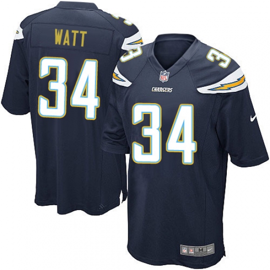 Men's Nike Los Angeles Chargers #34 Derek Watt Game Navy Blue Team Color NFL Jersey - Ujersey