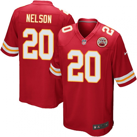 Men's Nike Kansas City Chiefs #20 Steven Nelson Game Red Team Color NFL Jersey - Ujersey