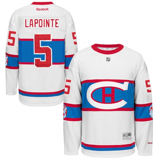 Men's Reebok Montreal Canadiens #5 Guy Lapointe Authentic White 2016 Winter Classic NHL Jersey - Ujersey