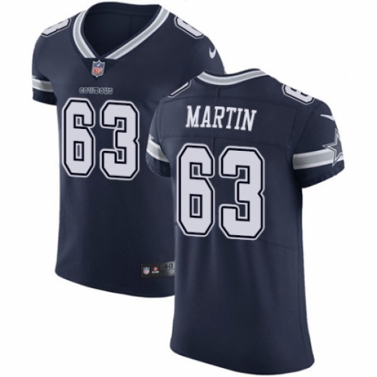 Men's Nike Dallas Cowboys #63 Marcus Martin Navy Blue Team Color Vapor Untouchable Elite Player NFL Jersey - Ujersey