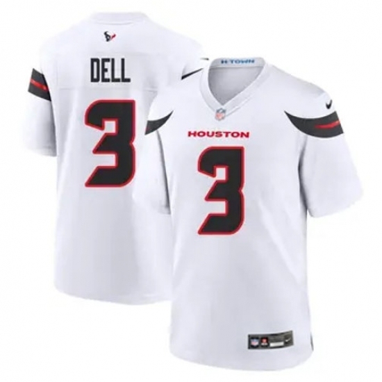 Youth Houston Texans #3 Tank Dell White 2024 Alternate F U S E Vapor Stitched Football Jersey - Ujersey