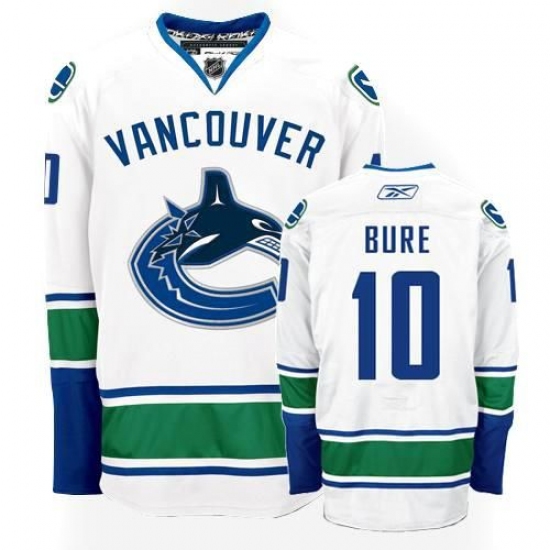Men's Reebok Vancouver Canucks #10 Pavel Bure Authentic White Away NHL Jersey - Ujersey