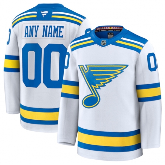 Men's St. Louis Blues Active Player Custom White 2024-25 Away Stitched Hockey Jersey - Ujersey