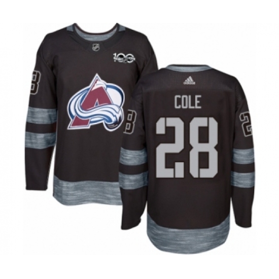 Men's Adidas Colorado Avalanche #28 Ian Cole Authentic Black 1917-2017 100th Anniversary NHL Jersey - Ujersey