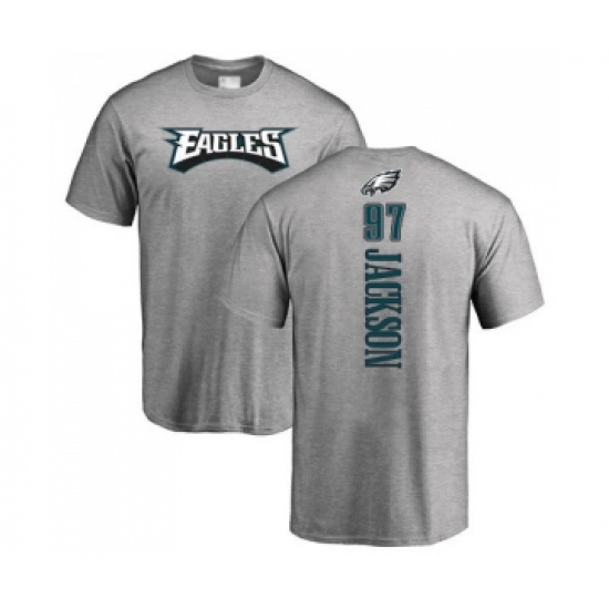 Philadelphia Eagles #97 Malik Jackson Ash Backer T-Shirt - Ujersey