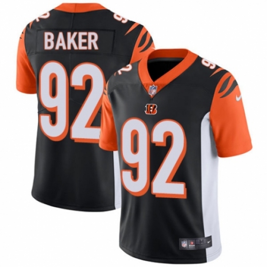Men's Nike Cincinnati Bengals #92 Chris Baker Black Team Color Vapor Untouchable Limited Player NFL Jersey - Ujersey