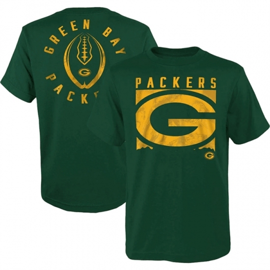 Men's Green Bay Packers Green Preschool Liquid Camo Logo T Shirt - Ujersey