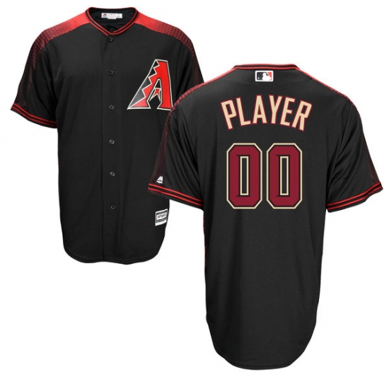 Men's Arizona Diamondbacks Majestic Black/Sedona Red Alternate Cool Base Custom Jersey - Ujersey