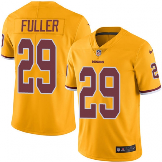 Youth Nike Washington Redskins #29 Kendall Fuller Limited Gold Rush Vapor Untouchable NFL Jersey