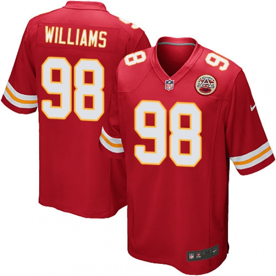 Men's Nike Kansas City Chiefs #98 Xavier Williams Game Red Team Color NFL Jersey - Ujersey