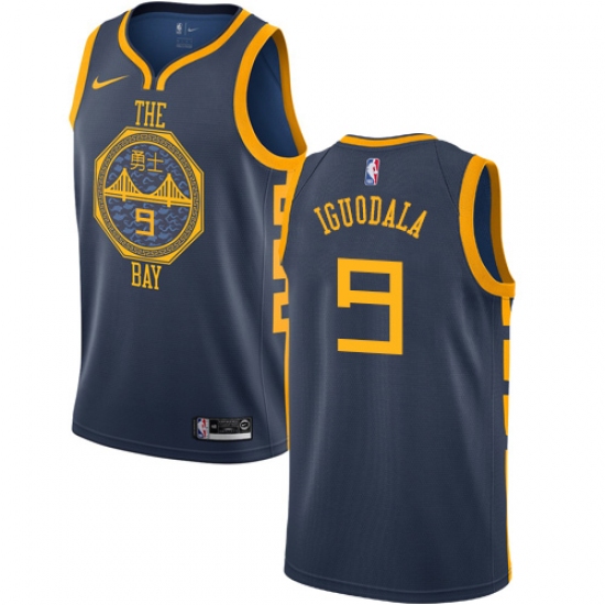 Youth Nike Golden State Warriors #9 Andre Iguodala Swingman Navy Blue NBA Jersey - City Edition