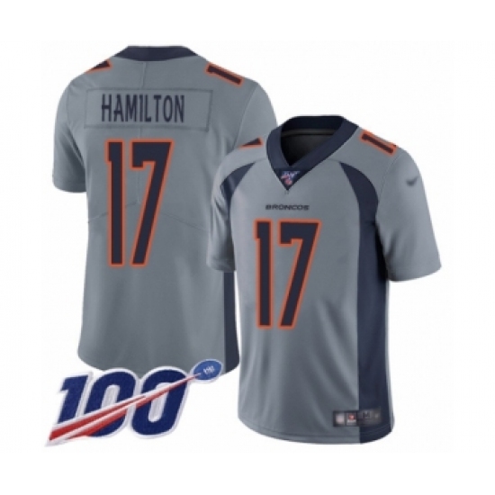 Youth Denver Broncos #17 DaeSean Hamilton Limited Silver Inverted Legend 100th Season Football Jersey - Ujersey