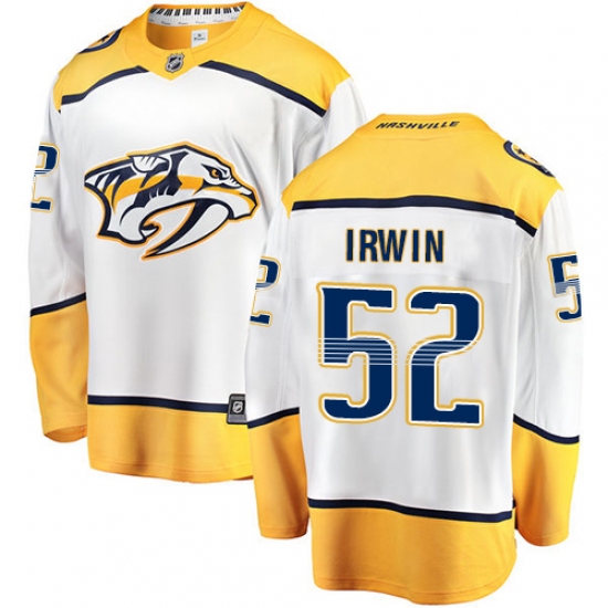Youth Nashville Predators #52 Matt Irwin Fanatics Branded White Away Breakaway NHL Jersey - Ujersey