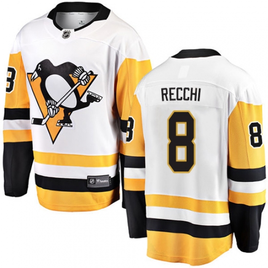 Men's Pittsburgh Penguins #8 Mark Recchi Fanatics Branded White Away Breakaway NHL Jersey - Ujersey