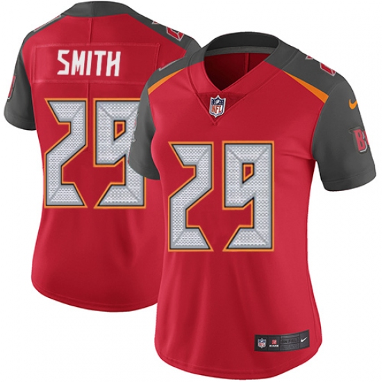 Women's Nike Tampa Bay Buccaneers #29 Ryan Smith Red Team Color Vapor Untouchable Elite Player NFL Jersey - Ujersey