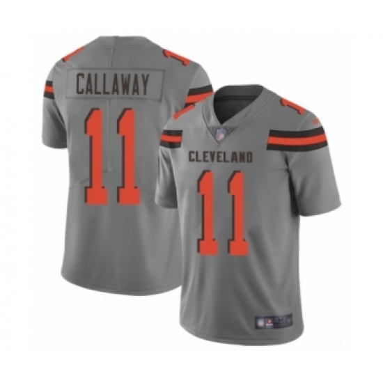 Youth Cleveland Browns #11 Antonio Callaway Limited Gray Inverted Legend Football Jersey - Ujersey