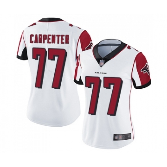 Women's Atlanta Falcons #77 James Carpenter White Vapor Untouchable Limited Player Football Jersey - Ujersey