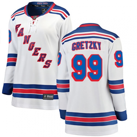 Women's New York Rangers #99 Wayne Gretzky Fanatics Branded White Away Breakaway NHL Jersey - Ujersey