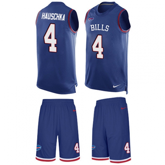Men's Nike Buffalo Bills #4 Stephen Hauschka Limited Royal Blue Tank Top Suit NFL Jersey - Ujersey