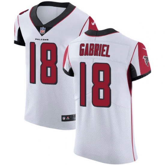 Men's Nike Atlanta Falcons #18 Taylor Gabriel White Vapor Untouchable Elite Player NFL Jersey - Ujersey