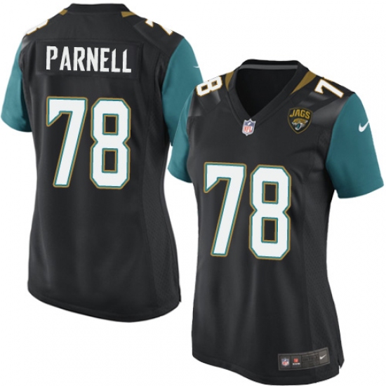 Women's Nike Jacksonville Jaguars #78 Jermey Parnell Game Black Alternate NFL Jersey - Ujersey