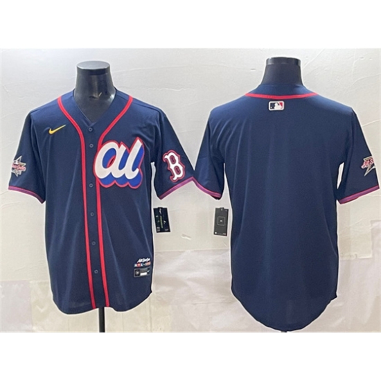 Men's American League Boston Red Sox Blank Navy 2025 All-Star Edition Limited Stitched Baseball Jersey - Ujersey