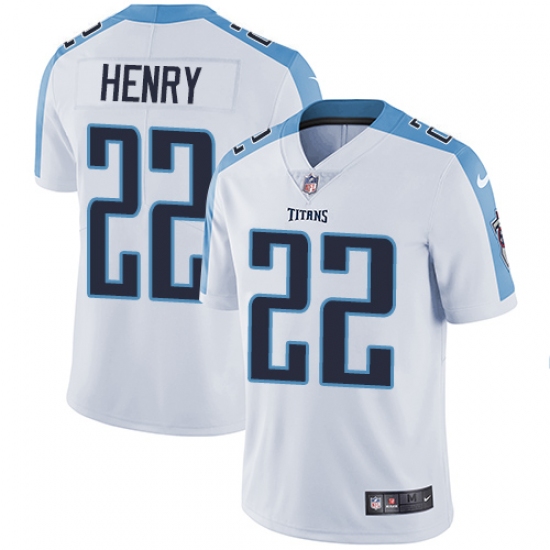Youth Nike Tennessee Titans #22 Derrick Henry White Vapor Untouchable Limited Player NFL Jersey - Ujersey