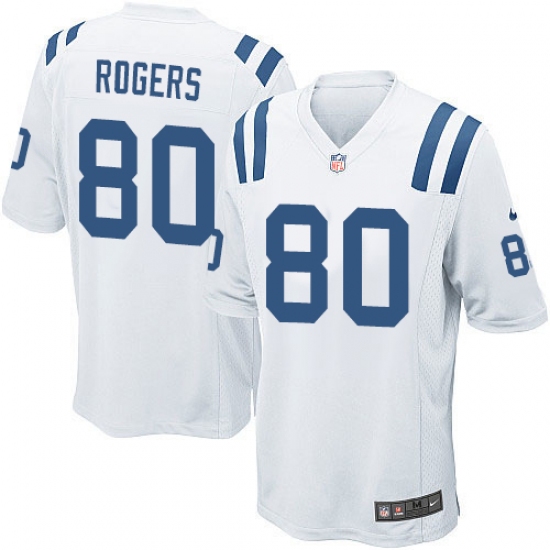 Men's Nike Indianapolis Colts #80 Chester Rogers Game White NFL Jersey - Ujersey