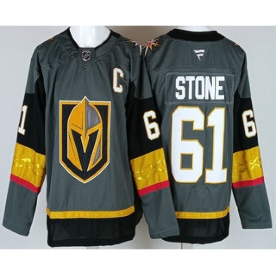 Men's Vegas Golden Knights #61 Mark Stone Gray Authentic Jersey - Ujersey