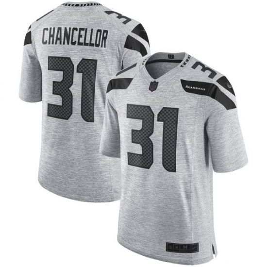 Men's Nike Seattle Seahawks #31 Kam Chancellor Limited Gray Gridiron II NFL Jersey - Ujersey