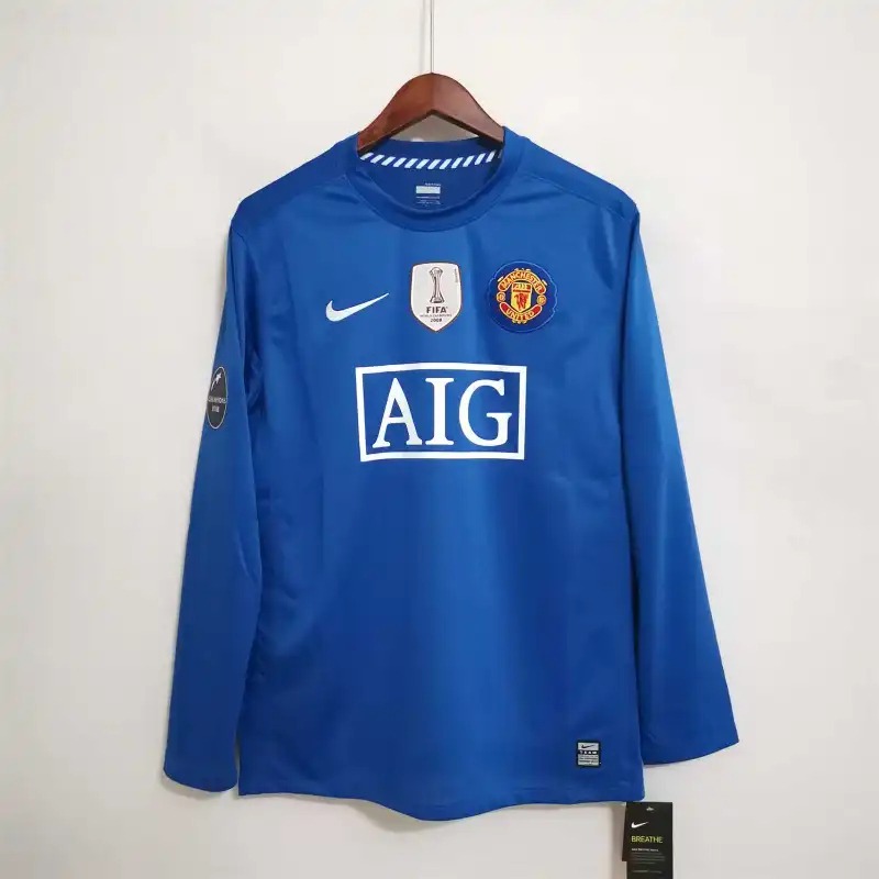 Ronaldo #7 Manchester United Retro Home Long Sleeve Football Jersey Shirt 2008/09 - Ujersey NHL