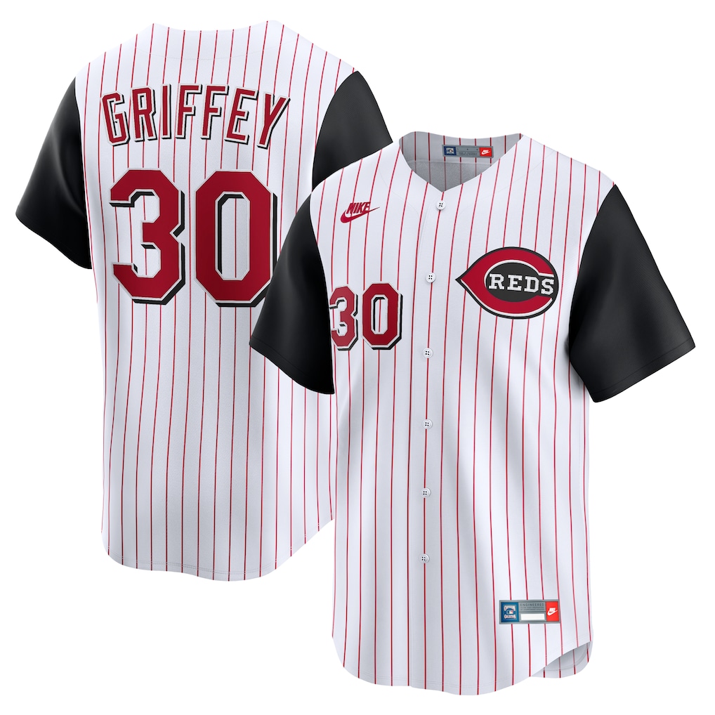 Men's Cincinnati Reds Ken Griffey Jr. Nike White Cooperstown Collection Limited Jersey - SUjersey01