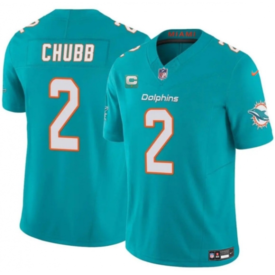 Men's Miami Dolphins #2 Bradley Chubb Aqua 2025 F.U.S.E. With 1-Star C Vapor Limited Football Stitched Jersey - Ujersey