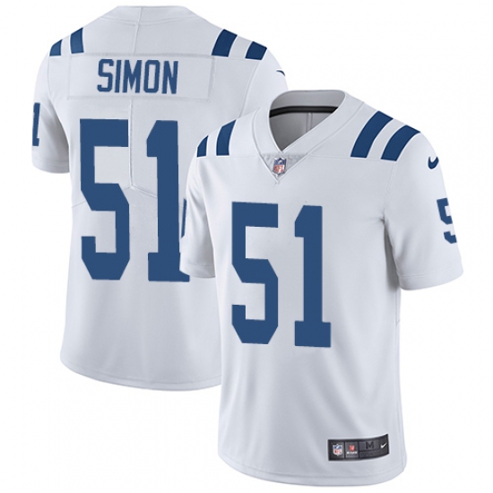Youth Nike Indianapolis Colts #51 John Simon Elite White NFL Jersey - Ujersey