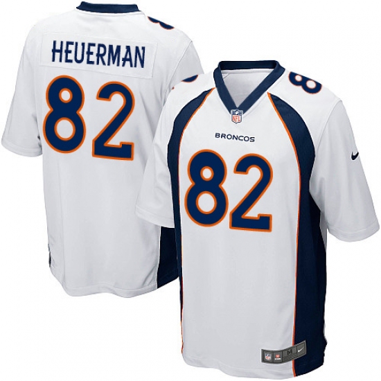 Men's Nike Denver Broncos #82 Jeff Heuerman Game White NFL Jersey - Ujersey