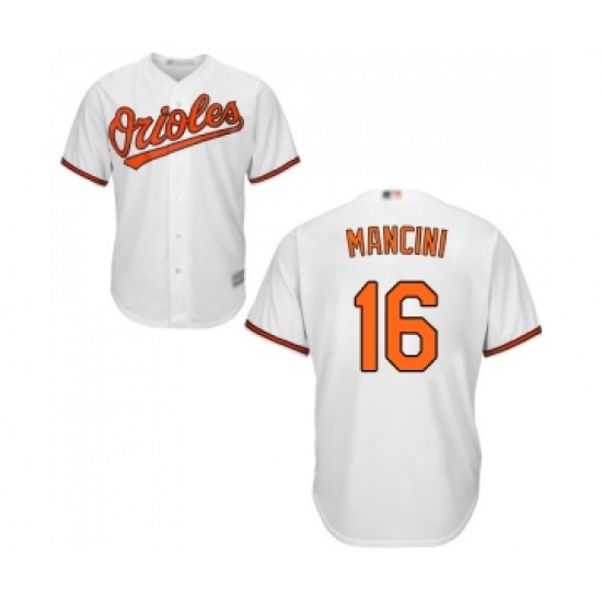Men's Baltimore Orioles #16 Trey Mancini Replica White Home Cool Base Baseball Jersey - Ujersey