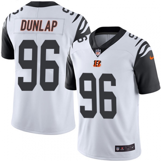 Men's Nike Cincinnati Bengals #96 Carlos Dunlap Limited White Rush Vapor Untouchable NFL Jersey - Ujersey