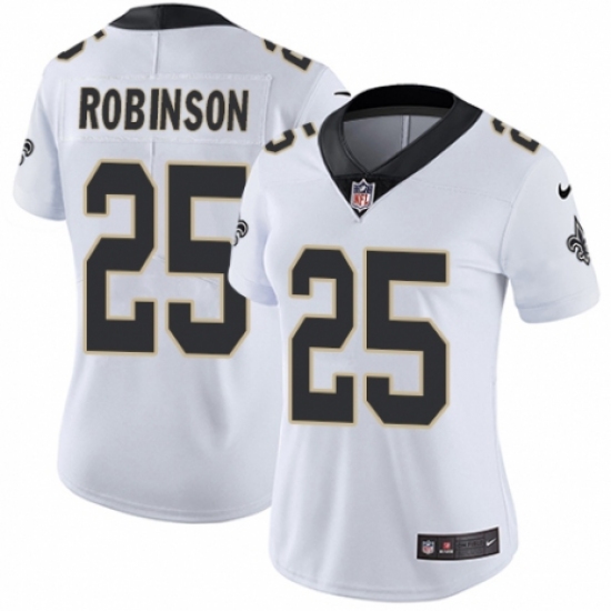 Women's Nike New Orleans Saints #25 Patrick Robinson White Vapor Untouchable Limited Player NFL Jersey - Ujersey