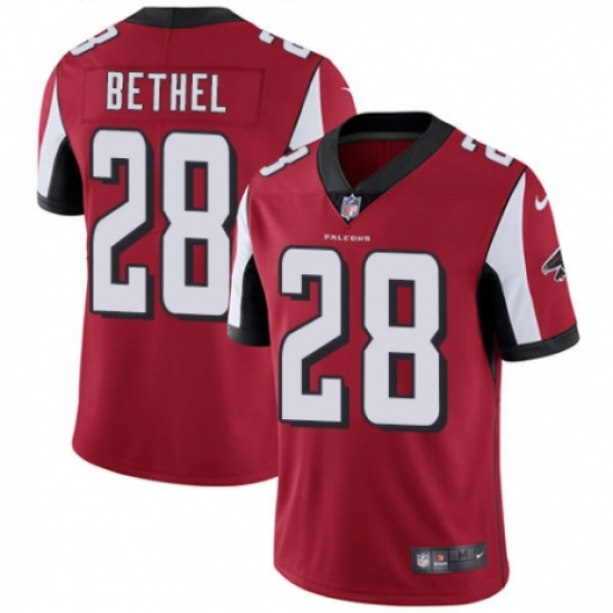 Men's Nike Atlanta Falcons #28 Justin Bethel Red Team Color Vapor Untouchable Limited Player NFL Jersey - Ujersey