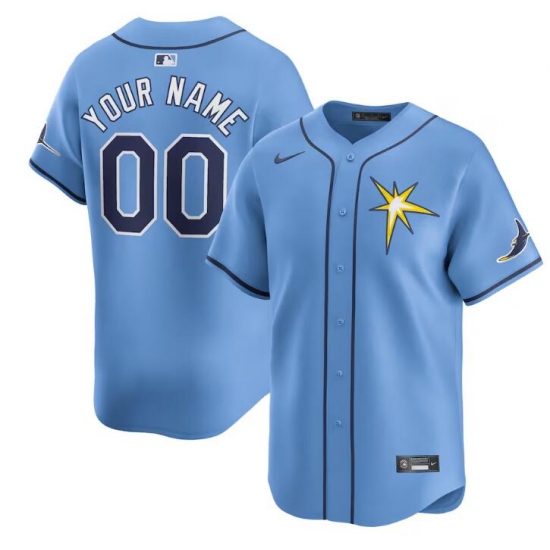 Men's Tampa Bay Rays Active Player Custom Light Blue Alternate Stitched Baseball Jersey - Ujersey