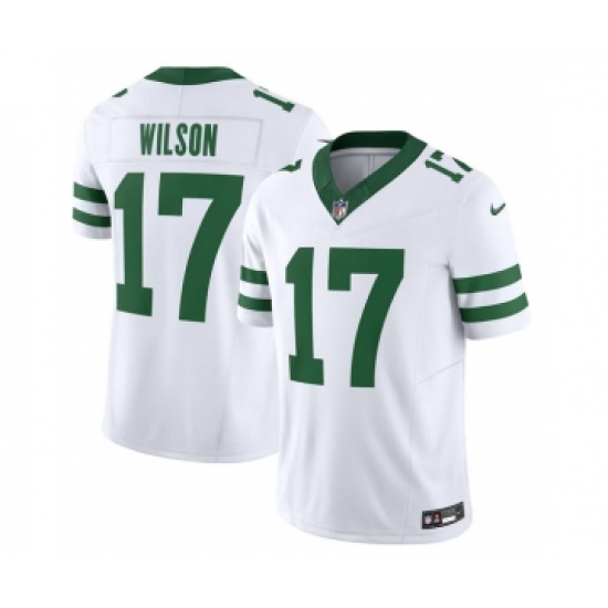 Men's Nike New York Jets #17 Garrett Wilson White 2023 F.U.S.E. Vapor Limited Throwback Stitched Football Jersey - Ujersey