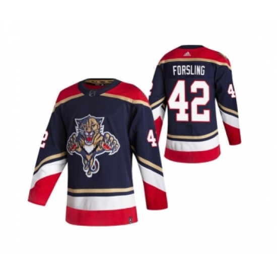 Men's Florida Panthers #42 Gustav Forsling Navy Stitched Jersey - Ujersey