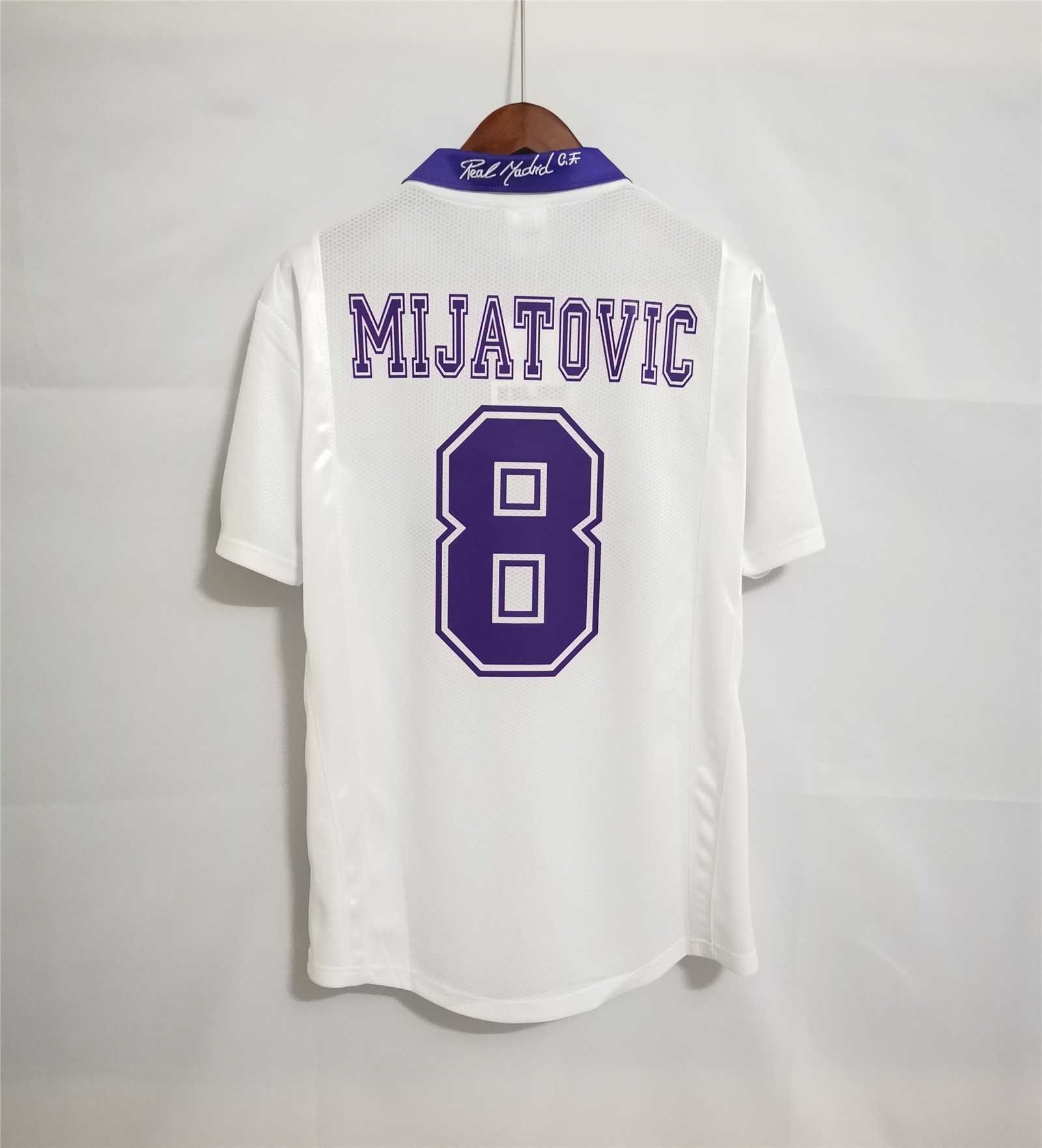 Real Madrid Retro Jersey Home Custom Soccer Shirt 1997-98 - ujerseystore
