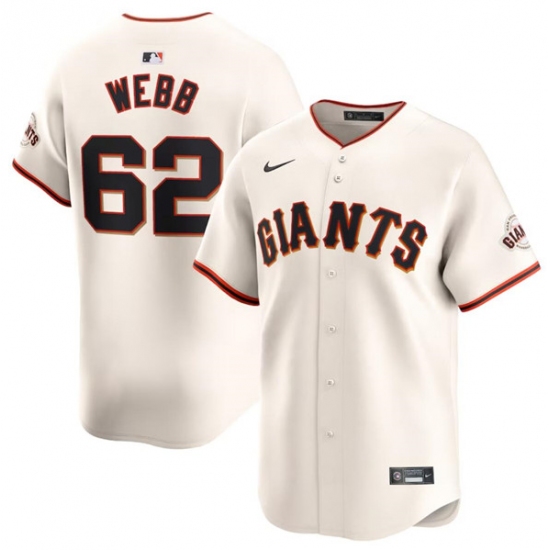 Men's San Francisco Giants #62 Logan Webb Cream Cool Base Stitched Baseball Jersey - Ujersey