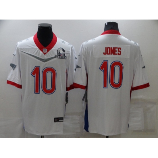 Men's New England Patriots #10 Mac Jones White Royal 2022 NFC Pro Bowl Limited Player Jersey - Ujersey